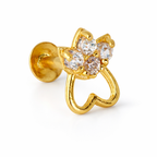 GE0204 - Floral Heart Ear Stud