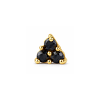 GE0202 - Triangular Black Stone Studs