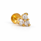 GN0104- Three White Stone Nosepin