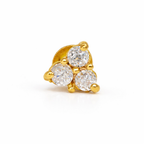 GN0104- Three White Stone Nosepin