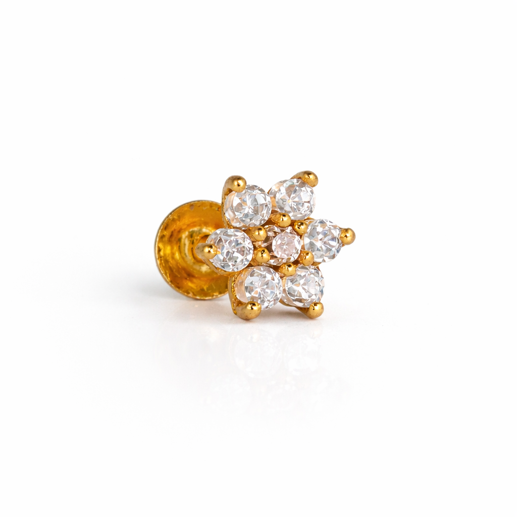 GN0105 - Six Petal Nose Pin