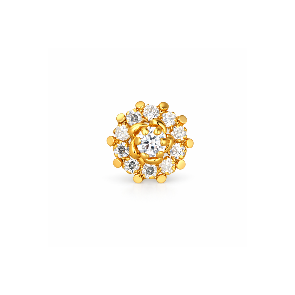 GE0201 - Sparkling White Stone Earrings