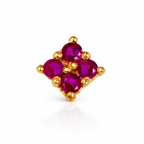GN0112 - Four Pink Stone Nose Pin