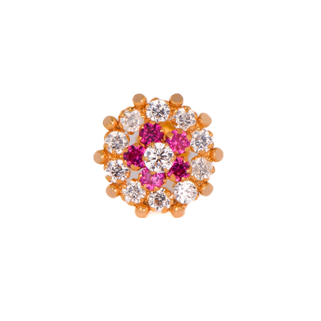 GE0205 - White and Pink Ear Studs