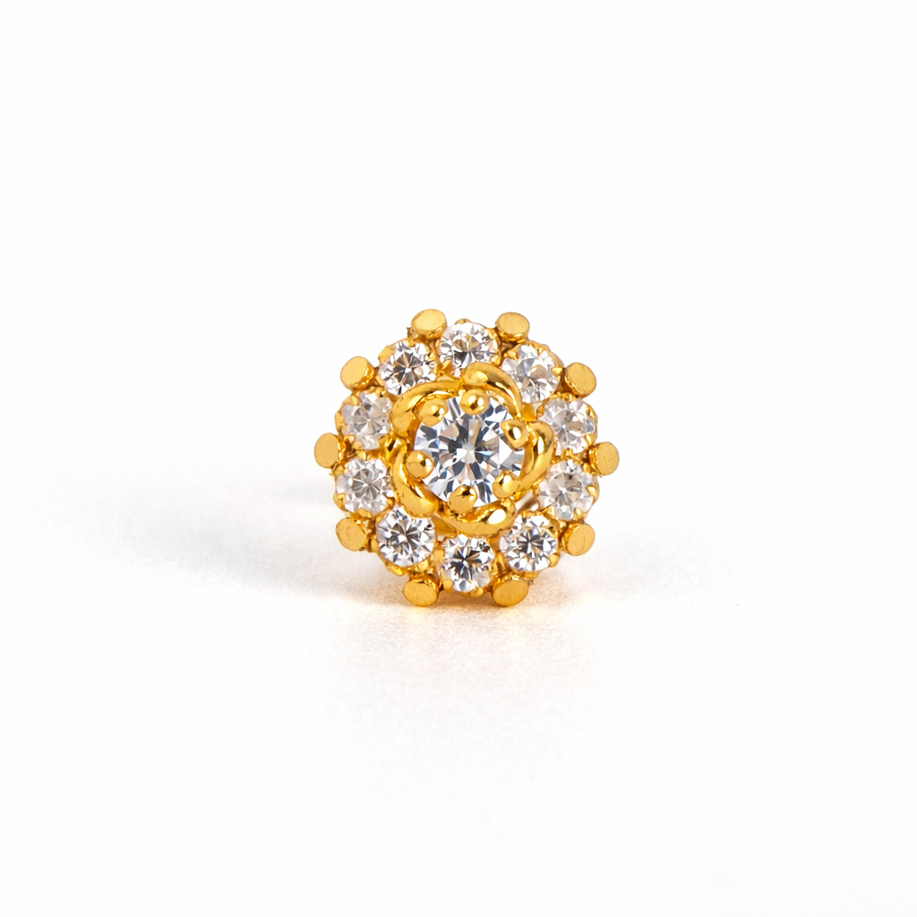 GN0102- Circular Nose Pin With Inner Stud