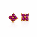GN0112 - Four Pink Stone Nose Pin