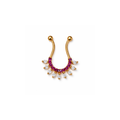 SEP0102 - Sparkling Septum in White and Pink Stones