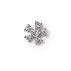 SN0103 - Five Petal Silver Nose Pin