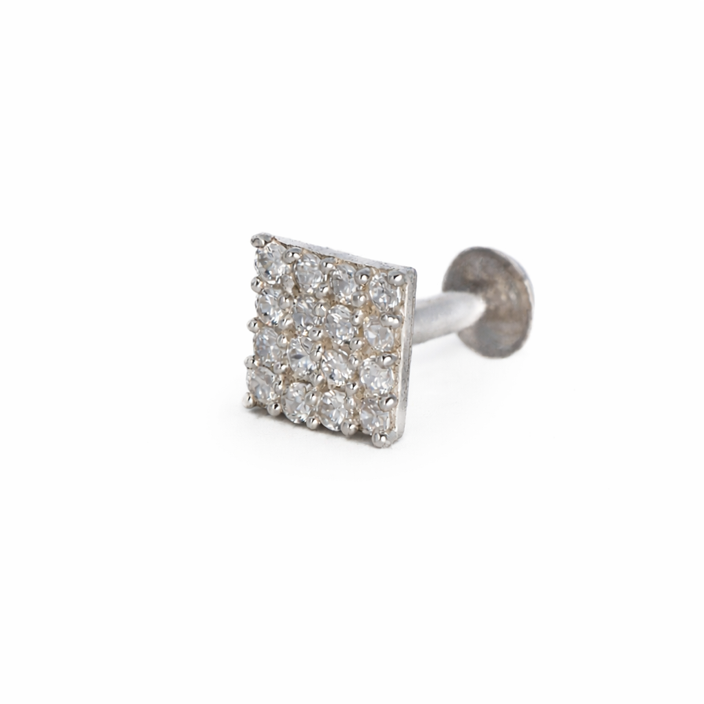 SN0104 - Silver Square Nose Pin